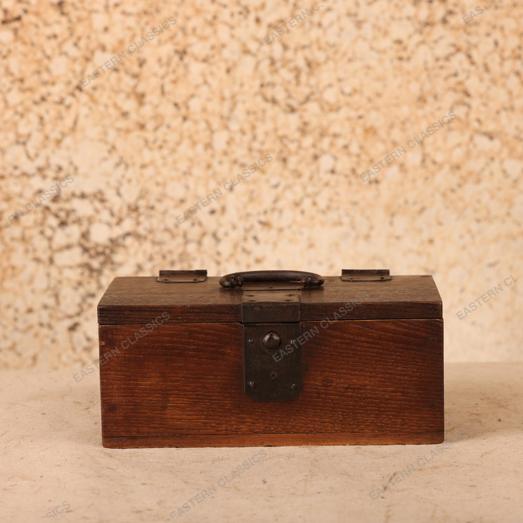 Vintage Japanese Lidded Carry Box, Early Showa 1927-1945 | SKU: 26J-0496-2 - 1