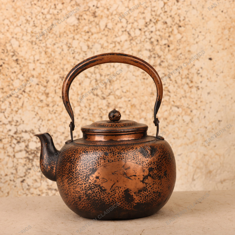 Vintage Japanese Copper Dobin Hot Water Kettle, Early Showa 1927-1945 | SKU: 26J-0524 - 1