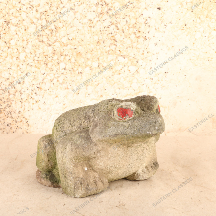 Vintage Japanese Stone Kaeru Garden Figure, Mid Showa 1946-1965 | SKU: 26J-0367 - 1