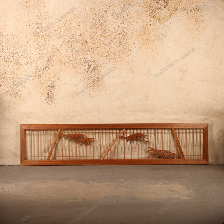 Vintage Japanese Ranma Transom Panel with Bamboo Motif, Late Showa (1966-1989) | SKU: 26J-0538-2 - 1