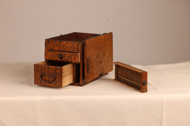 Vintage Japanese Kakesuzuri Ink Box with a mini abacus (23F-67-4)