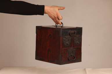 Antique Japanese Kakesuzuri Ink Box (23F-67-9)