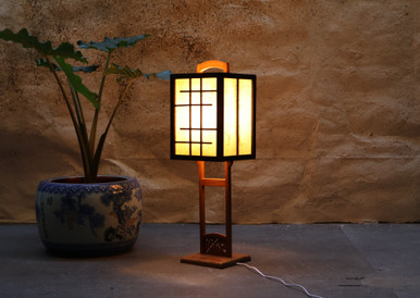 Japanese style wooden lantern
