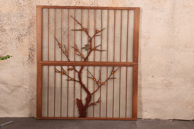 Vintage Japanese Shoin 3 Panels Ranma Lattice (24J-459)