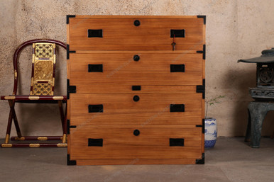 [送料込み]古家具 桐Tansu Japanese antique Antique Japanese Kimono Isho Kiri Tansu Chest — 1920, Taisho Era