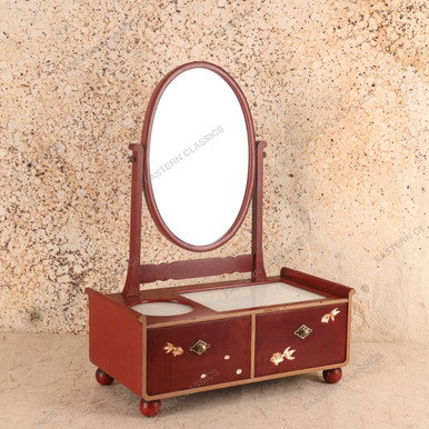 昭和レトロ鏡台　Japanese Showa Mirror vintage-japanese-mirror-wood-