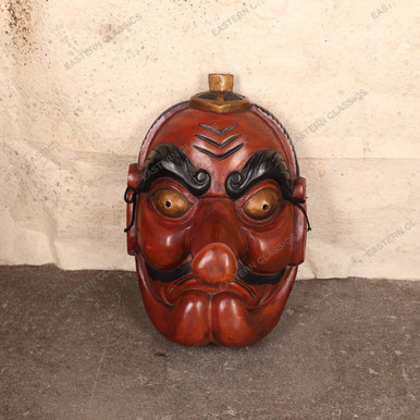 【八福】　鴉天狗　木彫り　年代物　手彫　TENGU MASK JAPAN antique-japanese-mask-wood-