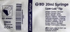 BD Biocoat 309661 Disposable Syringes, Luer-Lock Tips, 20 mL 40/bx Discontinued