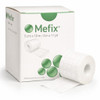 Mölnlycke Mefix Fabric Tape — 5 cm x 10 m (310500‑02) — 1 roll/box — Three‑quarter hero (box + roll)