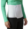 Unisize abdominal binders feature elastic and a hook-and-loop closure for a contoured fit