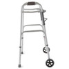 Medline MDS86410W54 FOLDING WALKER,2-BUTTON,with 5" Wheels CS 4/CS