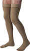 BSN-115513 PR/1 JOBST MEDICAL LEG WEAR, MEN, RIBBED, THIGH HIGH W/SIL DOT BAND, 15-20MMHG, MD, KHAKI, CLOSED TOE