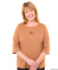 Silvert's 247010202 Womens Adaptive Clothing Top , Size 3X-Large, CAMEL