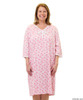 Silvert's 260001901 Womens Hospital Gowns Soft Cotton Knit Adaptive Pattern  , Size Small, SUMMERTIME ROSE