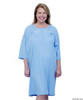 Silvert's 261710401 Women's Cotton Knit Pretty Hospital Gown , Size 2X-Large, SERENITY