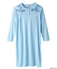 Silvert's 262400302 Womens Designer Hospital Patient Gowns, Open Back Nightgowns , Size Medium, CRYSTAL BLUE