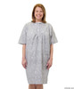 Silvert's 262500302 Women's Pretty Cotton Hospital Patient Gowns , Size Small, SILVER FLOWER