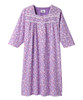 Silvert's 263200602 Cotton Hospital Nightgown 3/4 Long Sleeve Hospital Gowns For Women, Size Medium, LILAC VINE