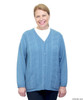 Silvert's 270802205 Womens Adaptive Open Back Warm Weight Cardigan Sweater With Pockets, Size X-Large, NEW BLUE