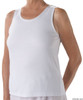 Silvert's 280400103 Womens Cotton Open Back Adaptive Undervests, Size Large, WHITE