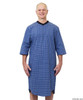 Silvert's 500501204 Mens Adaptive Cotton Hospital Patient Nightgowns , Size Large, BLUE