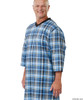 Silvert's 501200205 Mens Adaptive Cotton Hospital Patient Nightgowns , Size X-Large, BLUE PRINT