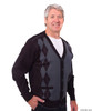 Silvert's 502900502 Handsome Men's Cardigan Sweaters With Pockets , Size Medium, BLACK