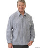 Silvert's 507500101 Men's Adaptive Sport Shirt , Size X-Small, NAVY/CHARCOAL