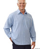 Silvert's 507500402 Men's Adaptive Sport Shirt , Size Small, BLUE/CHARCOAL