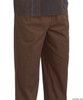 Silvert's 507900404 Full Elastic Waist Pants For Men , Size Large, BROWN