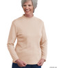 Silvert's 130600103 Womens Long Sleeve Mock Turtleneck Shirt, Size Medium, CREAM