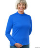 Silvert's 130600205 Womens Long Sleeve Mock Turtleneck Shirt, Size X-Large, COBALT