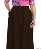 Silvert's 131300207 Womens Regular Elastic Waist Skirt With Pockets , Size 16, CHOCOLATE