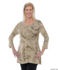 Silvert's 131400102 Womens Long Tunic Top, Size Medium, SAND