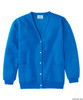 Silvert's 136901303 Womens Fleece Two Pocket Button Front Cardigans, Size Medium, BLUE