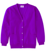 Silvert's 136930905 Women's Comfortable Two Pocket Button Front Fleece Cardigans, Size X-Large, PURPLE (Silvert's 136930905)