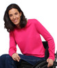 Silvert's 138830203 Womens Casual Cotton Round Neck T Shirt Top , Size Large, FUSCHIA