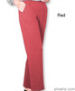 Silvert's 141200102 Regular Fleece Tracksuit Pants For Women , Size Small, RED