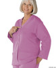 Silvert's 232500603 Womens Open Back Adaptive Fleece Cardigan With Pockets, Size Medium, LAVENDER