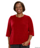 Silvert's 234600101 Adaptive Sweater Top For Women , Size Small, RED