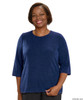 Silvert's 234600203 Adaptive Sweater Top For Women , Size Large, DENIM