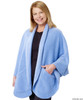 Silvert's 302431801 Womens Stylish Cozy Two Pocket Fleece Cape, Size ONE, MID BLUE