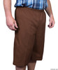 Silvert's 500400403 Mens Adaptive Shorts , Size Medium, BROWN