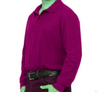 Silvert's 506931302 Men's Handsome Long Sleeve Polo Jersey Top, Size Medium, BURGUNDY (Silvert's 506931302)
