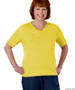 Silvert's 130700405 Womens Regular Fashionable Short Sleeve Top, Size 2X-Large, MARIGOLD