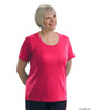 Silvert's 131500205 Womens Short Sleeve Crew Neck T Shirt, Size 2X-Large, FUSCHIA