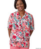 Silvert's 134701104 Womens Regular Short Sleeve Petite Blouse , Size 10P, PEONY FLORAL