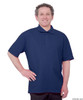 Silvert's 504301103 Mens Regular Knit Polo Shirt, Short Sleeve, Size Large, NAVY