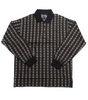 Silvert's 504801602 Men's Regular Long Sleeve Polo Jersey Shirt Top, Size Medium, BEIGE CHECK (Silvert's 504801602)