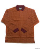 Silvert's 504800705 Mens Regular Long Sleeve Polo Jersey Shirt Top, Size 2X-Large, RED/ORANGE